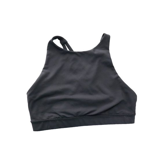 Lululemon Women's US6 Black High Neck Long Line Tough Energy Bra Nylon B-C Cup - Picture 3 of 7